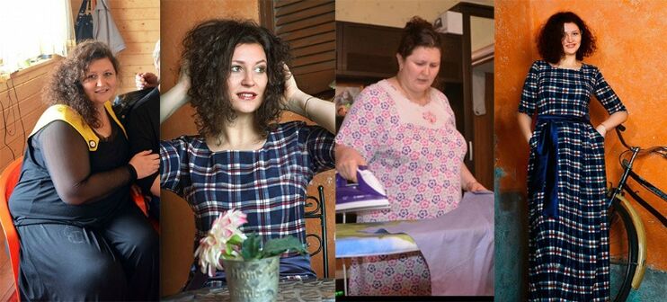Frau vor und nach der Dukan-Diät